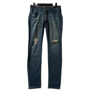 Hollister Super Skinny Jeans Women's Sz 1S W25 L29 Distressed Low Rise Y2K